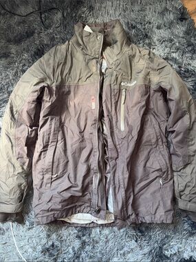 Columbia Men's Two-Tone Brown Rain Jacket